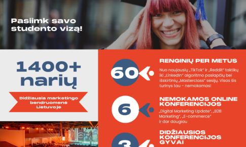 Lietuvos marketingo asociacija pristato ypatingą narystę – studento vizą