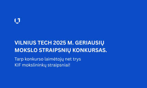 KIF MOKSLININKŲ PUBLIKACIJOS – TARP VILNIUS TECH GERIAUSIŲJŲ
